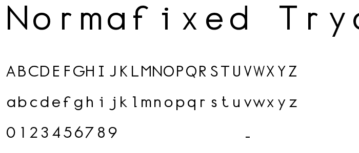 Normafixed Tryout font